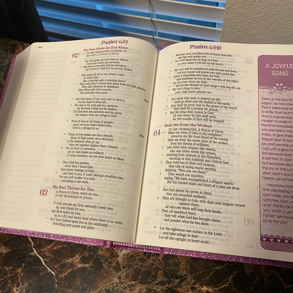 My Creative Bible for Girls, Journaling Bible - ESV - Purple Glitter Hardcover - Picture 14 of 16
